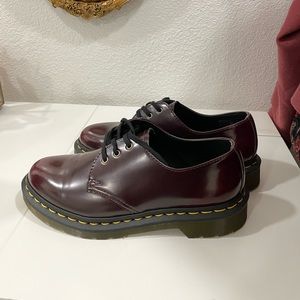 Dr Martens Vegan 1461 Cherry Red Oxford Shoes